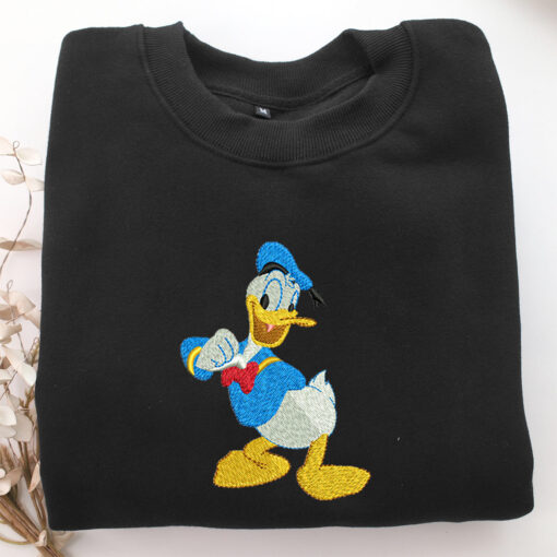 Donald Duck Embroidery, Disneyland Embroidered Sweatshirt, Movie Disney Inspired, Best Gifts Idea For Him Her - Image 5