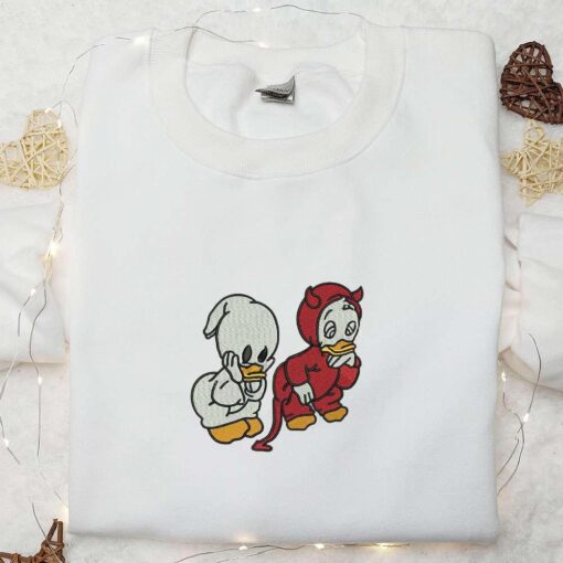Donald Duck Halloween Embroidered Hoodie Disney Halloween Embroidered Sweatshirt Cute Halloween Embroidered Shirt