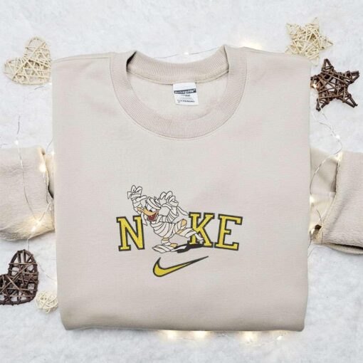 Donald Duck Mummy Halloween x Nike Embroidered Sweatshirt Walt Disney Characters Embroidered Shirt Best Halloween Gift Ideas
