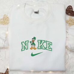 Donald Duck Saint Patrick x Nike Embroidered Shirt Disney Characters Embroidered Shirt Saint Patricks Day Embroidered Hoodie