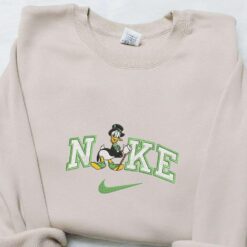 Donald Duck Shamrock Green x Nike Embroidered Shirt Disney Characters Embroidered Shirt Saint Patricks Day Embroidered Hoodie