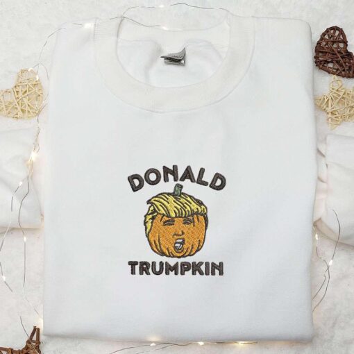 Donald Trumpkin Embroidered Hoodie Donald Trump Embroidered Sweatshirt Hot Political Topics Embroidered T shirt