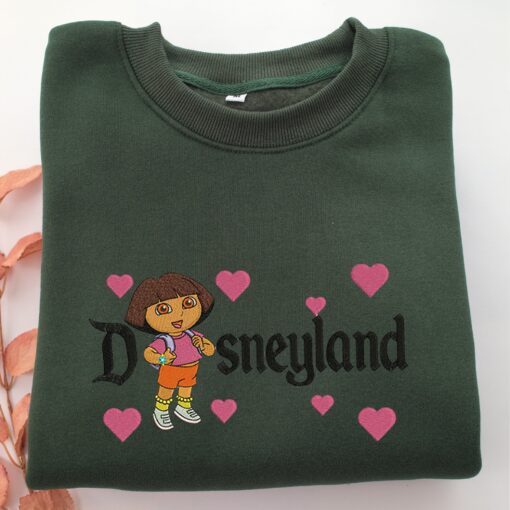 Dora Disneyland Embroidery, Disneyland Embroidered Sweatshirt, Movie Disney Inspired, Best Gifts Idea For Him Her - Image 3