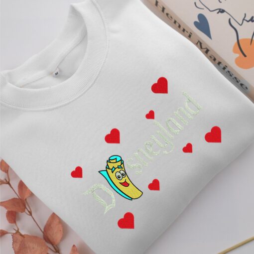 Dora Map Disneyland Embroidery, Disneyland Embroidered Sweatshirt, Movie Disney Inspired, Best Gifts Idea For Him Her - Image 2