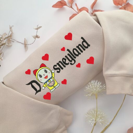 Dorami Disneyland Embroidery, Disneyland Embroidered Sweatshirt, Movie Disney Inspired, Best Gifts Idea For Him Her