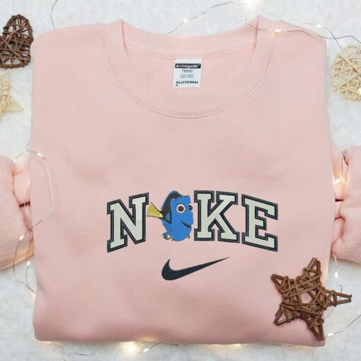 Dory x Nike Cartoon Embroidered Tshirt Finding Nemo Embroidered Shirt Nike Inspired Embroidered Shirt