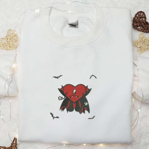 Dracula Bad Bunny Embroidered Shirt Halloween Embroidered Shirt Unique Gifts for Family