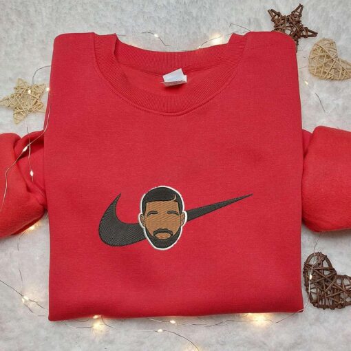 Drake Graham x Nike Swoosh Anime Embroidered Hoodie Toronto Raptors NBA Sport Embroidered Shirt Nike Inspired Embroidered Shirt