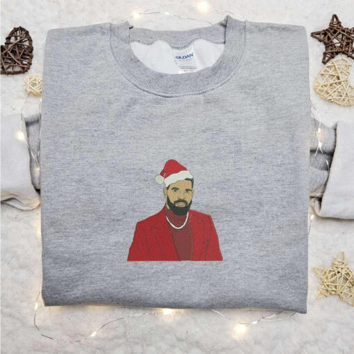 Drake Xmas Embroidered Shirt Celebrity Christmas Embroidered Shirt Best Christmas Gift Ideas For Fans