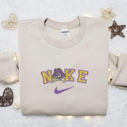 East Carolina Pirates x Nike Embroidered Shirt NCAA Sports Embroidered Hoodie Best Gift Idea