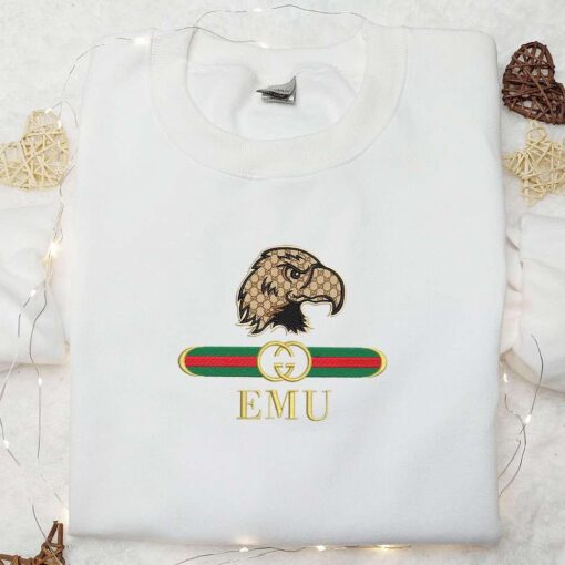 Eastern Michigan Eagles x Gucci Embroidered Shirt NCAA Sports Embroidered Hoodie Best Gift Idea