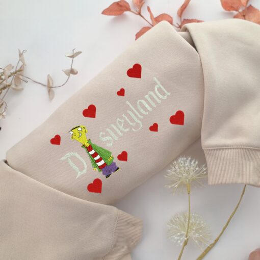 Ed Disneyland Embroidery, Disneyland Embroidered Sweatshirt, Movie Disney Inspired, Best Gifts Idea For Him Her