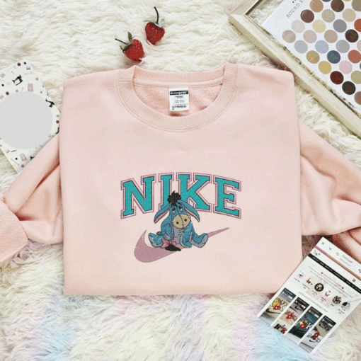 Eeyore Sitting Disney Characters Embroidered Shirt Best Gift Idea For Family