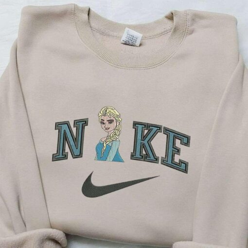 Elsa x Nike Embroidered Shirt Frozen Embroidered Shirt Nike Custom Embroidered Shirt