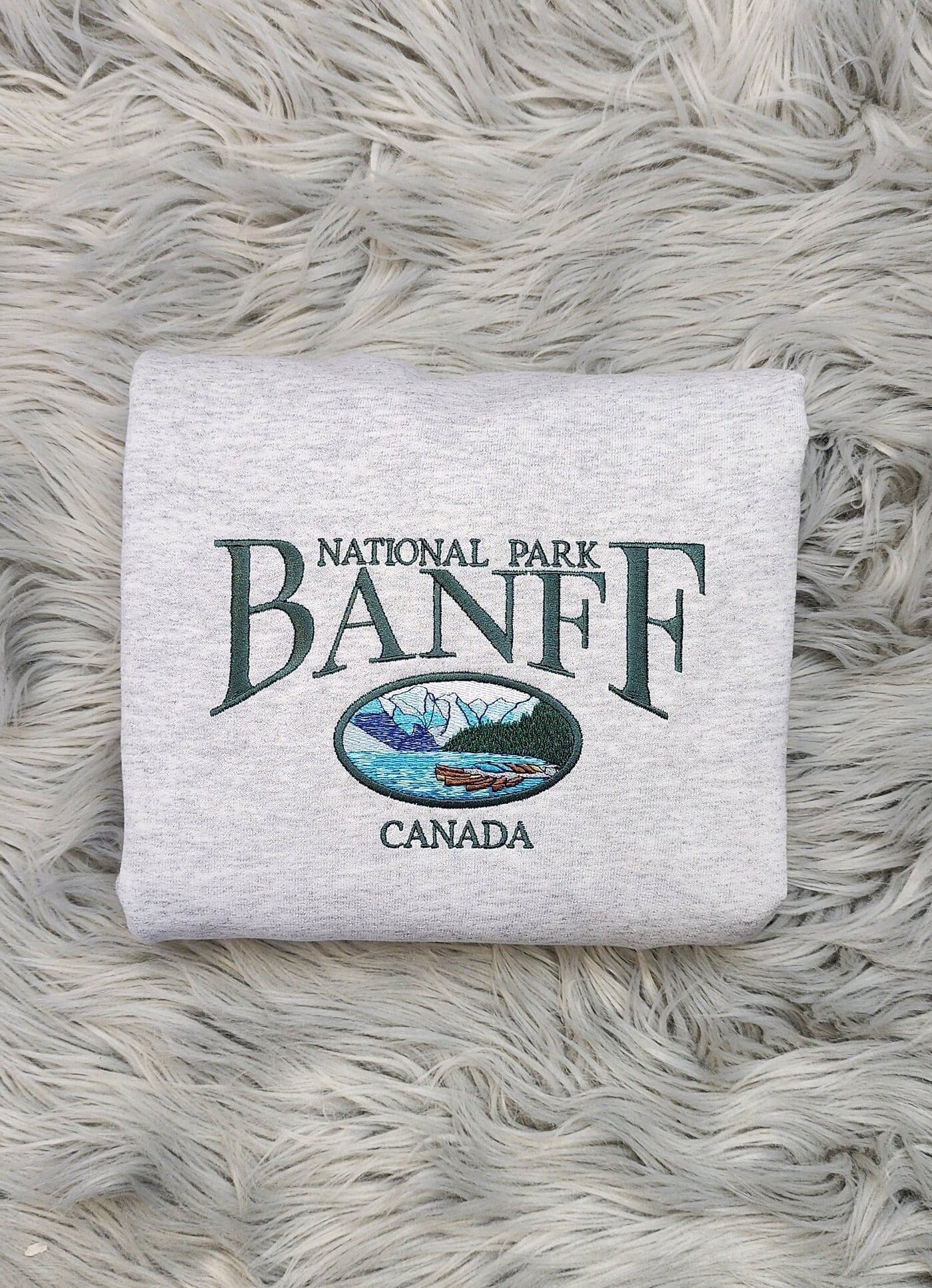 Embroidered Banff National Park Canada Unisex Sweatshirt - Canada Parks - National Parks Embroidery - Sweatshirt and Hooded Sweatshirt