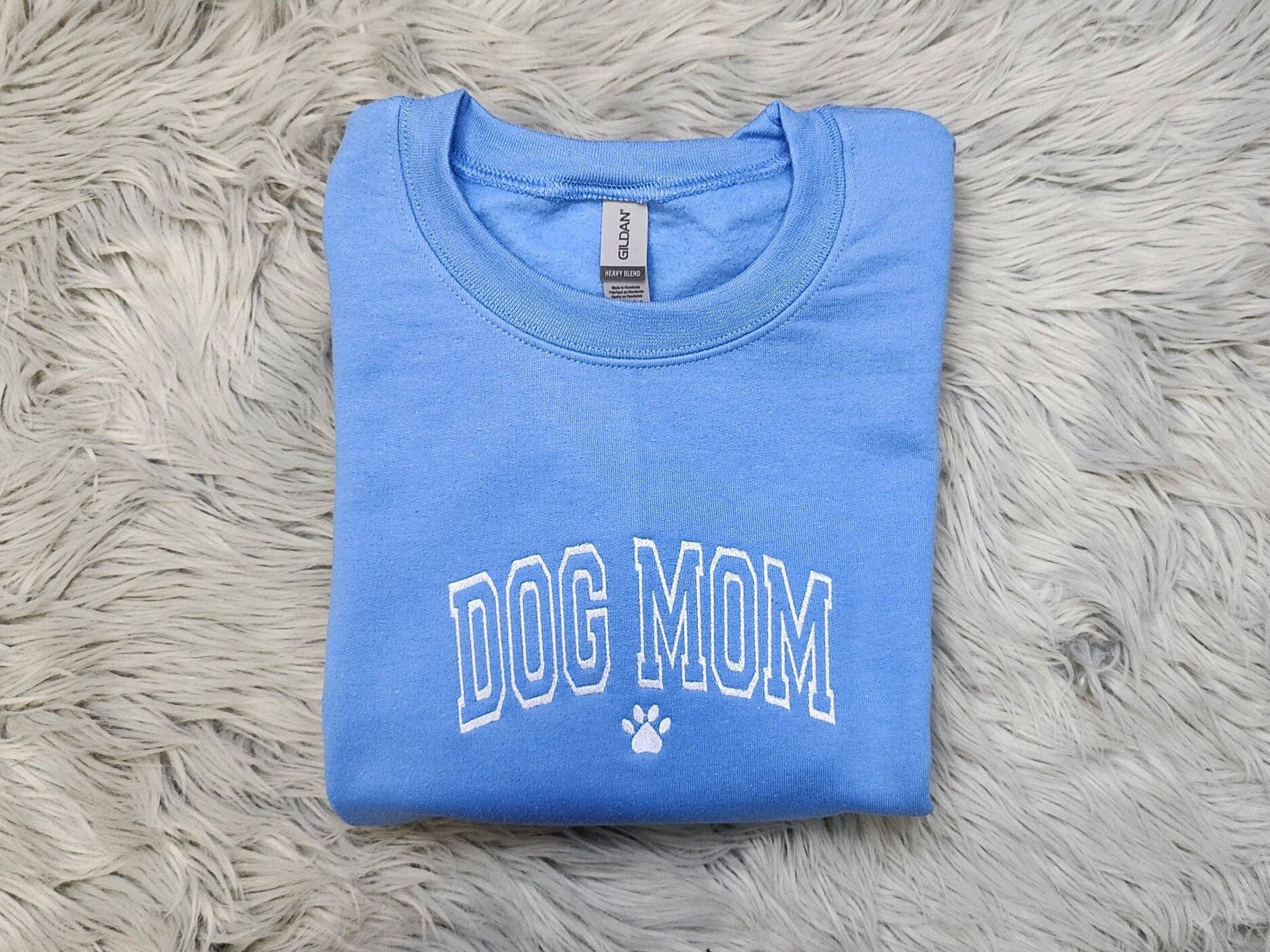 Embroidered Dog Mom Sweatshirt - Dog Mama Gift