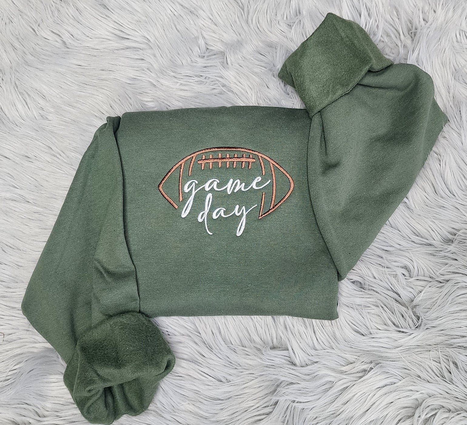 Embroidered Game Day Unisex Sweatshirt, Game Day Embroidered Sweatshirt and Hooded Sweatshirt