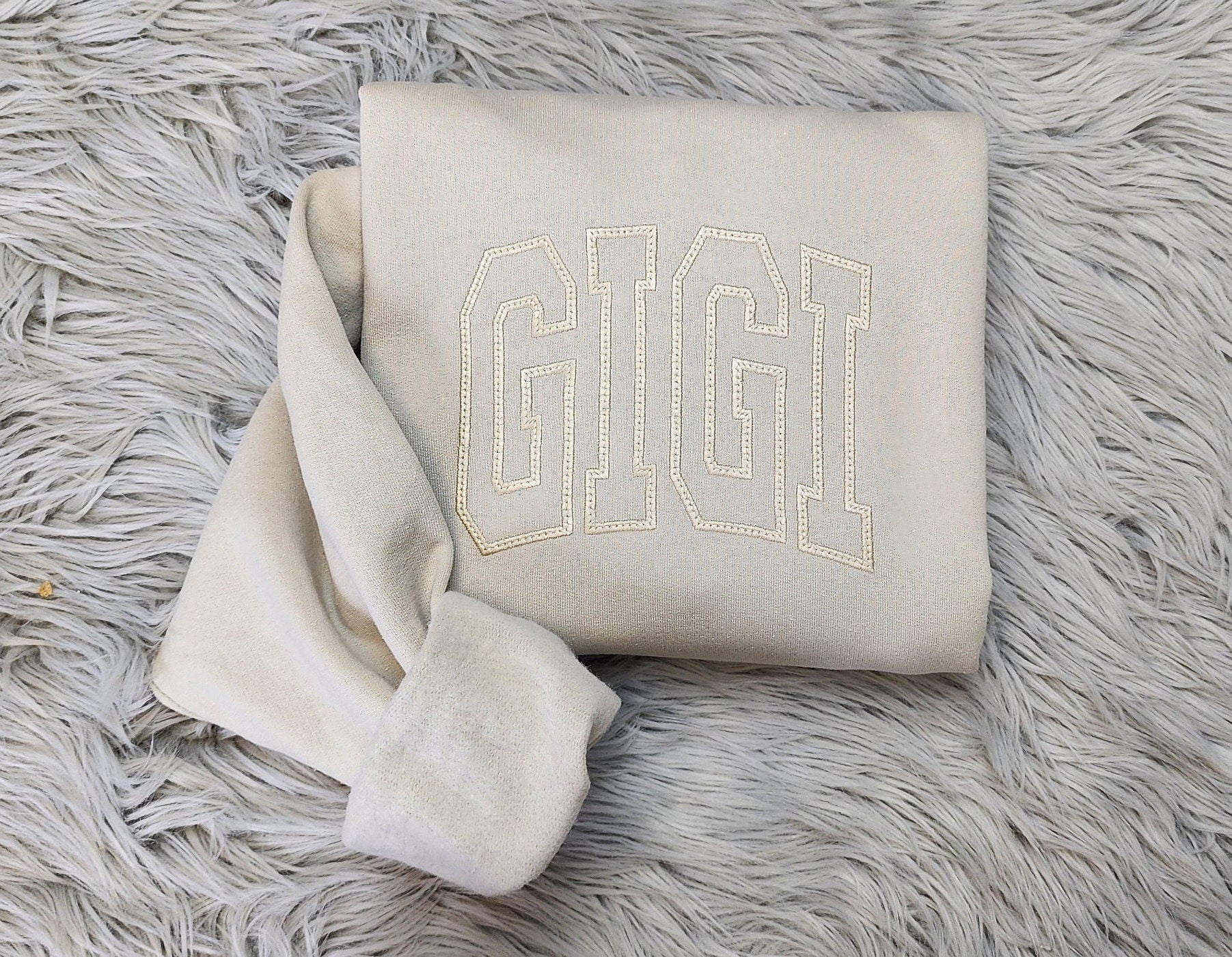 Embroidered Gigi Shirt - Gift For Grandma -  Best Gigi Unisex Crewneck or Hoodie - Add Custom Sleeve Embroidery