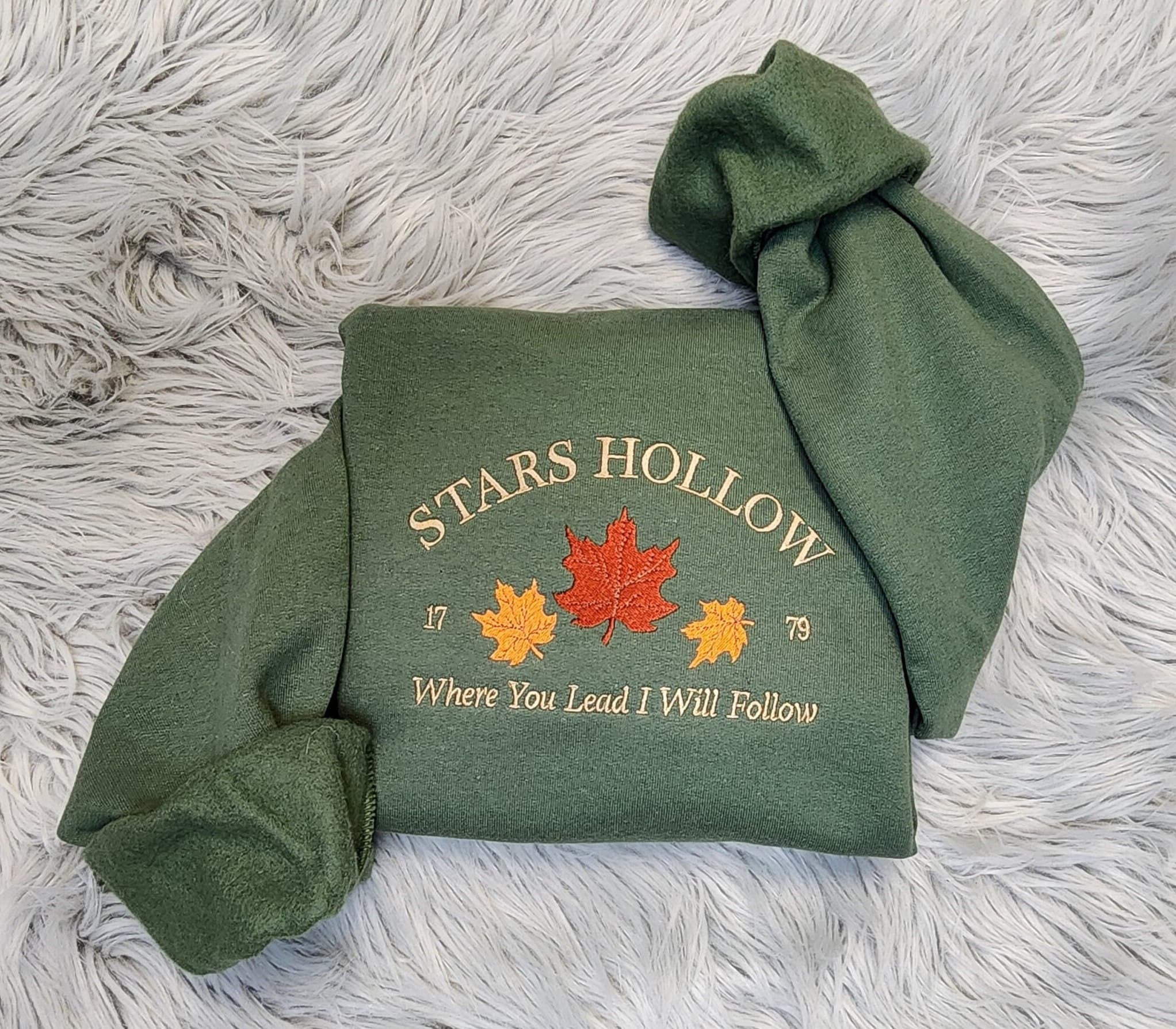 Embroidered Stars Hollow Crewneck - Where You Lead I will Follow Unisex T-shirt - Sweatshirt or Hooded Sweatshirt