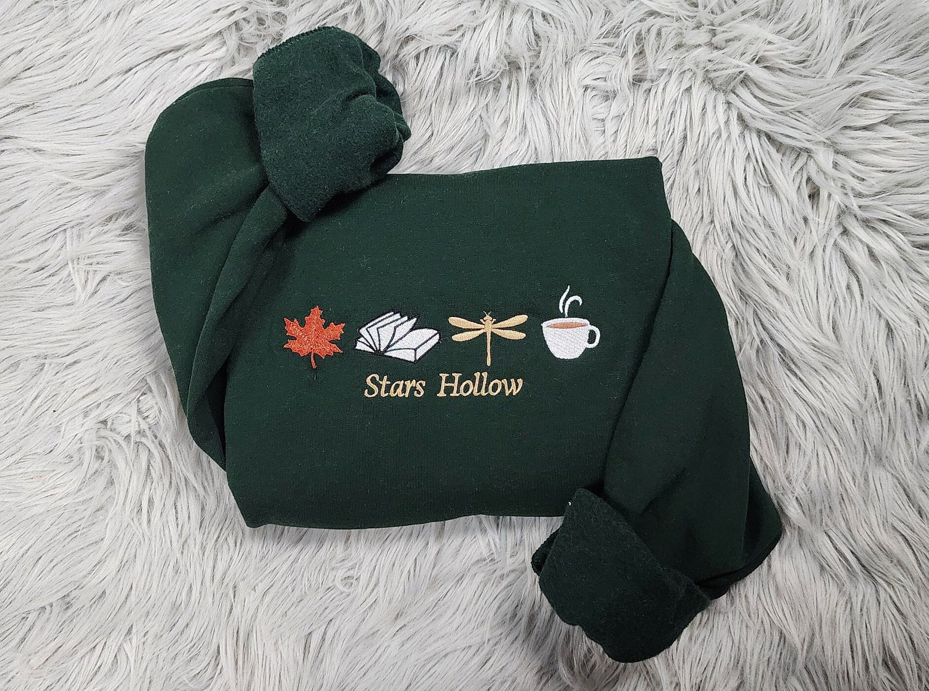 Embroidered Stars Hollow Sweatshirt - Where You Lead I will Follow Unisex Sweatshirt or Hooded Sweatshirt