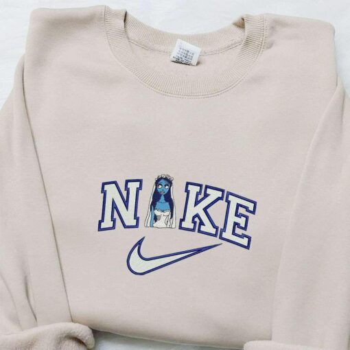 Emily x Nike Embroidered Shirt Corpse Bride Cartoon Embroidered Hoodie Best Gifts For Family