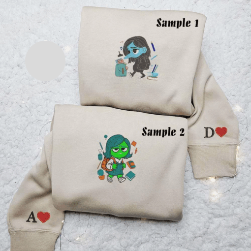 Ennui And Disgust Back To School Inside Out Embroidered Couples Shirts