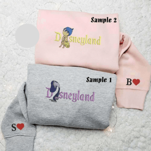 Ennui And Joy Disneyland Inside Out Embroidered Couples Shirts