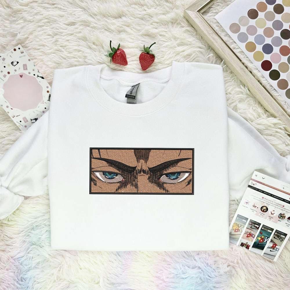 Eren Eyes Attack On Titan Anime , Anime Embroidered T-shirt Sweatshirt Hoodie, Inspired Anime Movie, Best Gift for Anime Fans