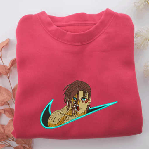 Eren titan Swoosh Nike Embroidered Sweatshirt, Nike Movie Inspired, Best Gifts Idea For Him Her - Image 5