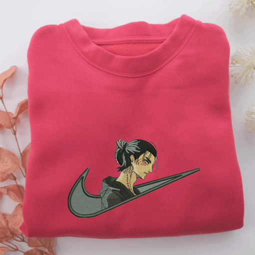 Eren Yeager Swoosh Nike Embroidered Sweatshirt, Nike Movie Inspired, Best Gifts Idea For Him Her - Image 3