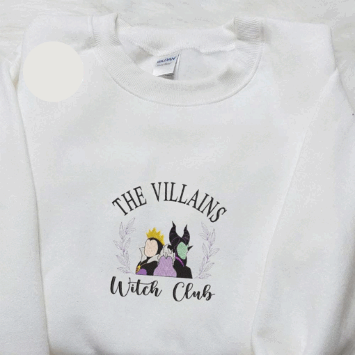 Evil Queen Ursula And Maleficent The Villains Witch Club Embroidered Shirt