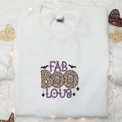 Fab Boo Lous Leopard Halloween Embroidered Shirt Halloween Embroidered Shirt Best Halloween Gift Ideas