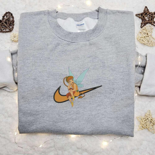 Fawn x Nike Swoosh Embroidered Shirt Disney Peter Pan Embroidered Hoodie Best Gifts For Family