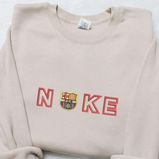 FC Barcelona x Nike Sport Embroidered Shirt Nike Inspired Embroidered Shirt Best Gifts for Sport Fans