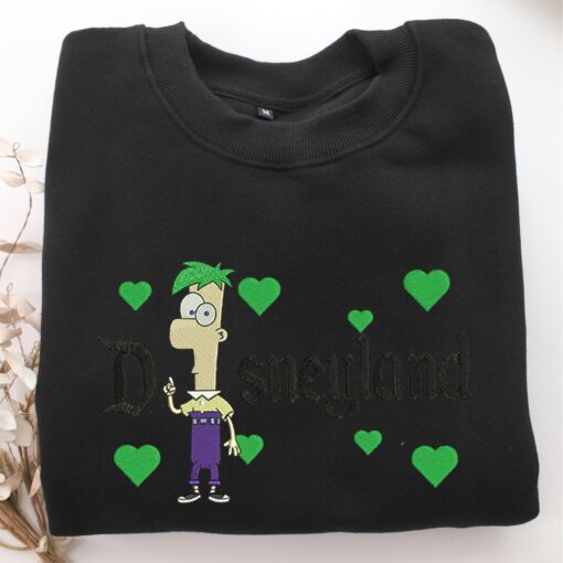 Ferb Fletcher Disneyland Embroidery, Disneyland Embroidered Sweatshirt, Movie Disney Inspired, Best Gifts Idea For Him Her - Image 5