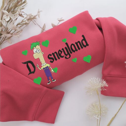 Ferb Fletcher Disneyland Embroidery, Disneyland Embroidered Sweatshirt, Movie Disney Inspired, Best Gifts Idea For Him Her - Image 4