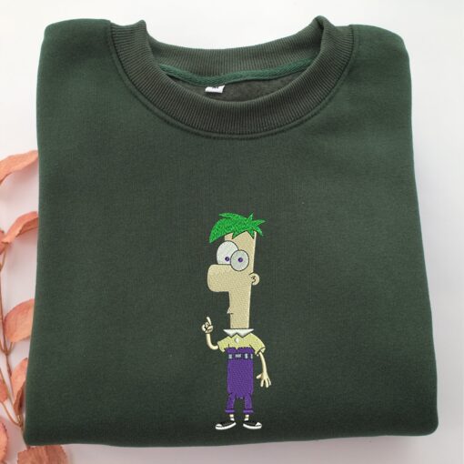 Ferb Fletcher Embroidery, Disneyland Embroidered Sweatshirt, Movie Disney Inspired, Best Gifts Idea For Him Her - Image 3