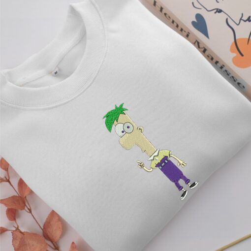 Ferb Fletcher Embroidery, Disneyland Embroidered Sweatshirt, Movie Disney Inspired, Best Gifts Idea For Him Her - Image 2
