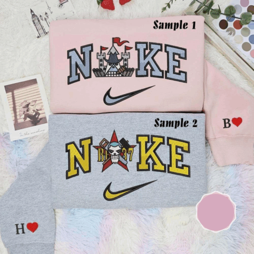Fire Tank And Franky Pirate Logo One Piece Anime Embroidered Couples Shirts, Best Gift for Anime Fans