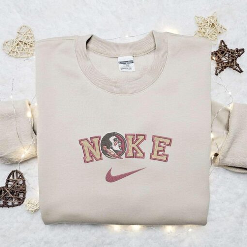 Florida State Seminoles x Nike Embroidered Shirt NCAA Sports Embroidered Hoodie Best Gift Idea
