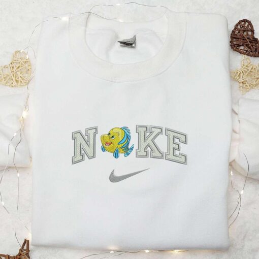 Flounder Disney Characters Embroidered Shirt Best Gift Idea For Family