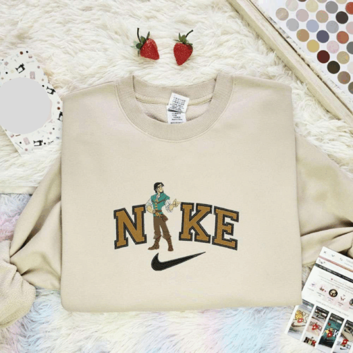 Flynn Rider From Tangled Embroidered Shirt Disney Characters Embroidered Hoodie
