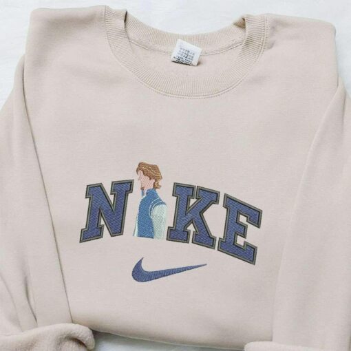 Flynn Rider x Nike Cartoon Embroidered Hoodie Tangled Embroidered Shirt Nike Inspired Embroidered Shirt