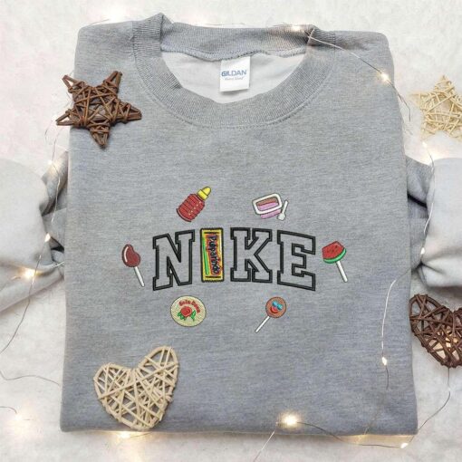 Foods x Nike Embroidered Shirt Favorite Food Embroidered Shirt Nike Inspired Embroidered Shirt