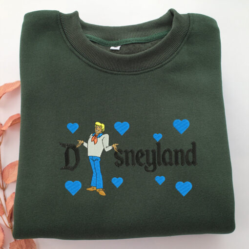 Fred Jones Disneyland Embroidery, Disneyland Embroidered Sweatshirt, Movie Disney Inspired, Best Gifts Idea For Him Her - Image 3