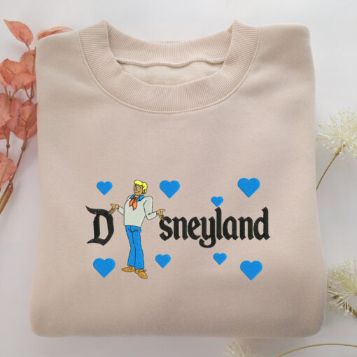 Fred Jones Disneyland Embroidery, Disneyland Embroidered Sweatshirt, Movie Disney Inspired, Best Gifts Idea For Him Her