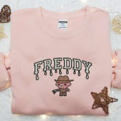 Freddy Krueger Drip Embroidered Sweatshirt Horror Movie Embroidered Hoodie Best Halloween Gifts Ideas
