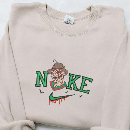 Freddy Krueger x Nike Embroidered Sweatshirt Horror Movie Halloween Embroidered Shirt Best Halloween Gift Ideas