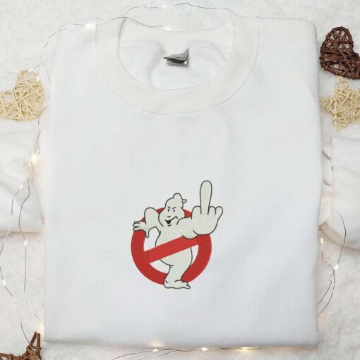 Fuck Ghostbusters Embroidered Sweatshirt Halloween Embroidered Hoodie Best Gifts for Halloween Lovers