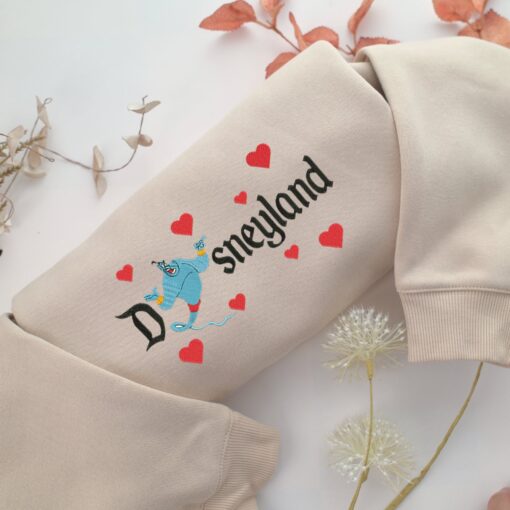 Genie Disneyland Embroidery, Disneyland Embroidered Sweatshirt, Movie Disney Inspired, Best Gifts Idea For Him Her